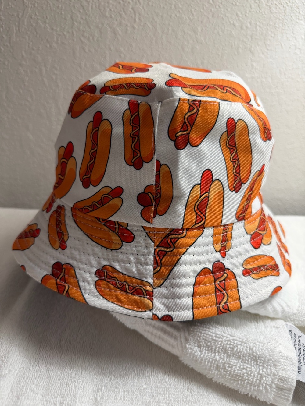 Bucket Hat Packable Sun Hats Fisherman Outdoor Summer Beach One Size, Hot Dog